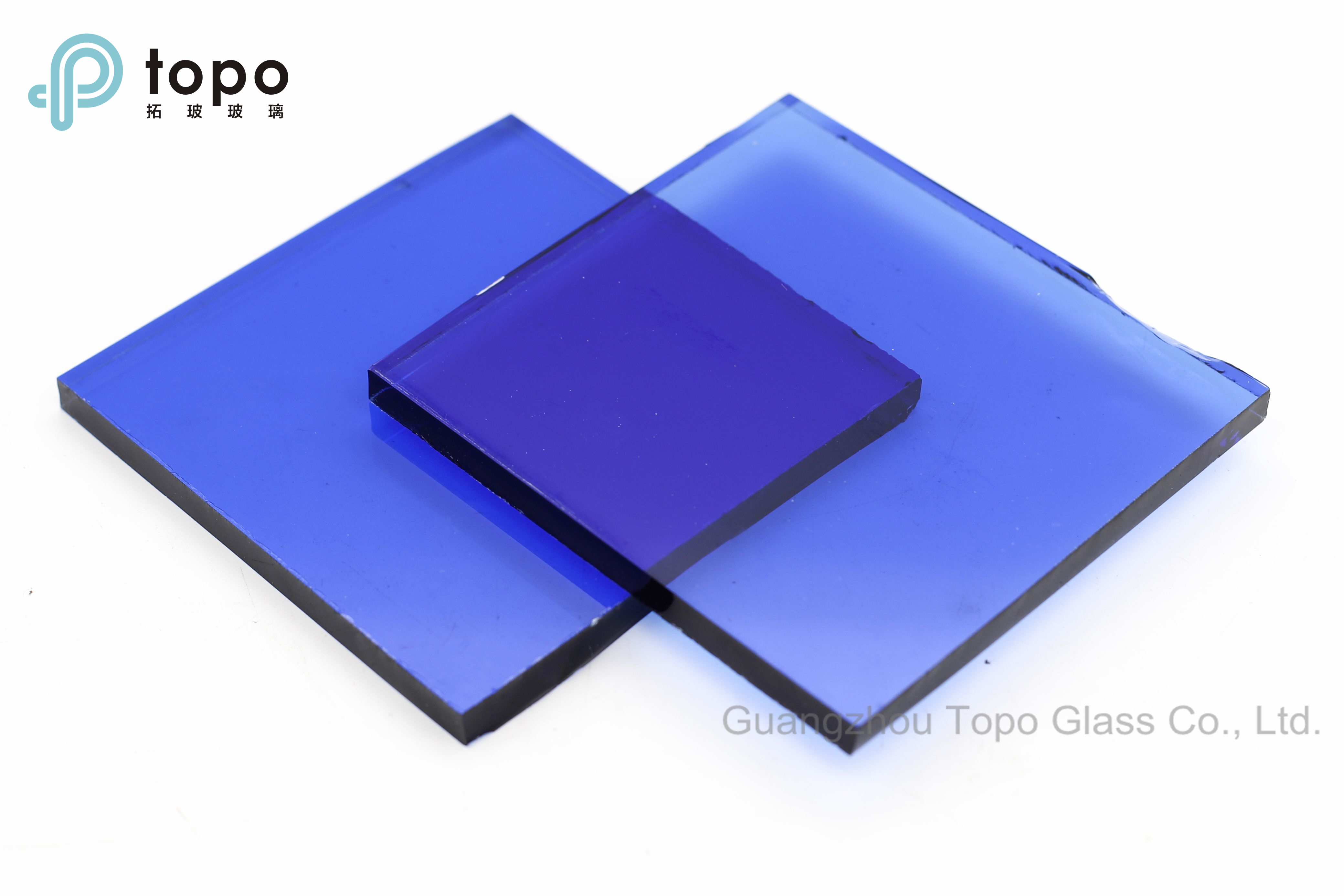4mm10mm Color Dark Blue Float Glass For Construction