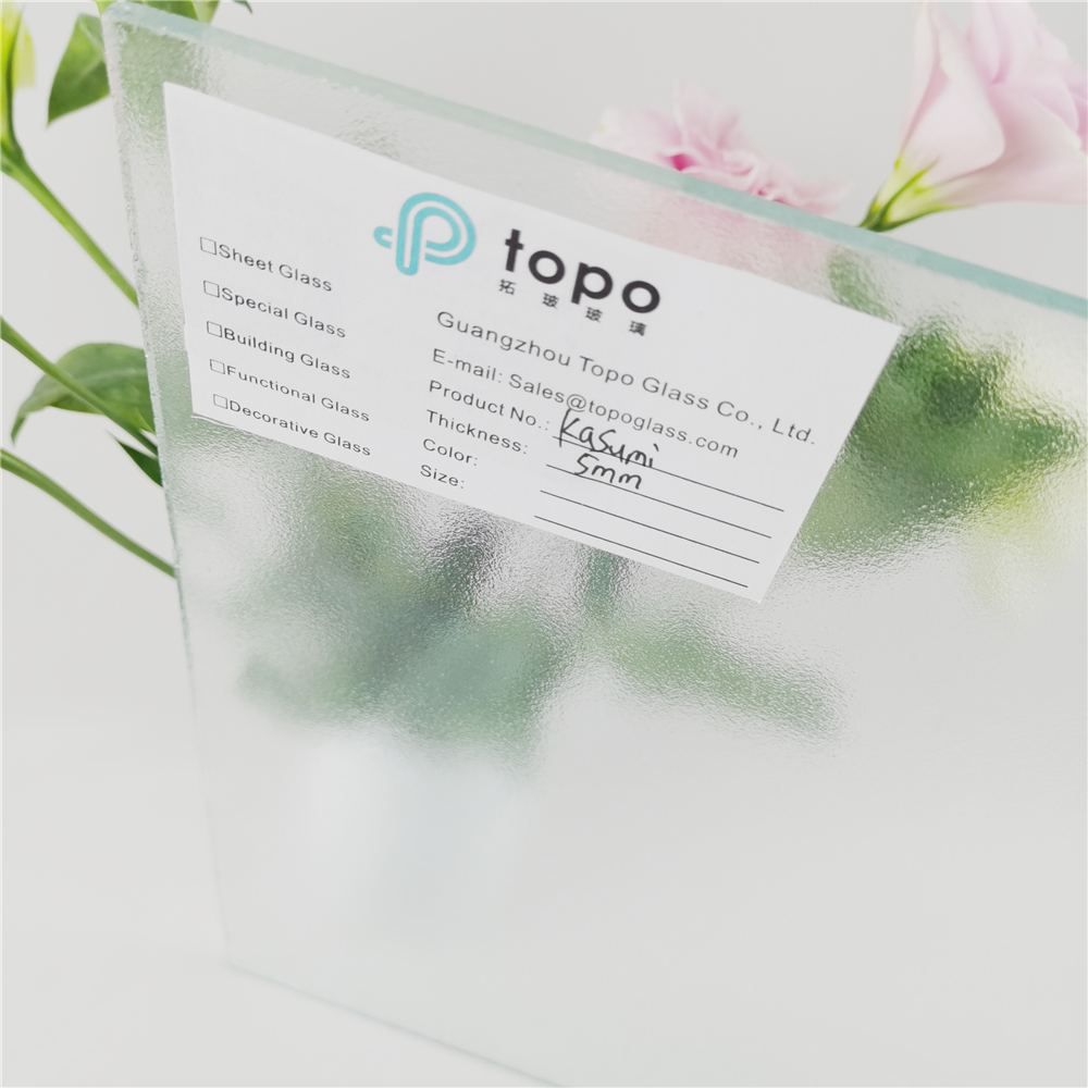 3mm 4mm 5mm Clear Kasumi Pattern Glass